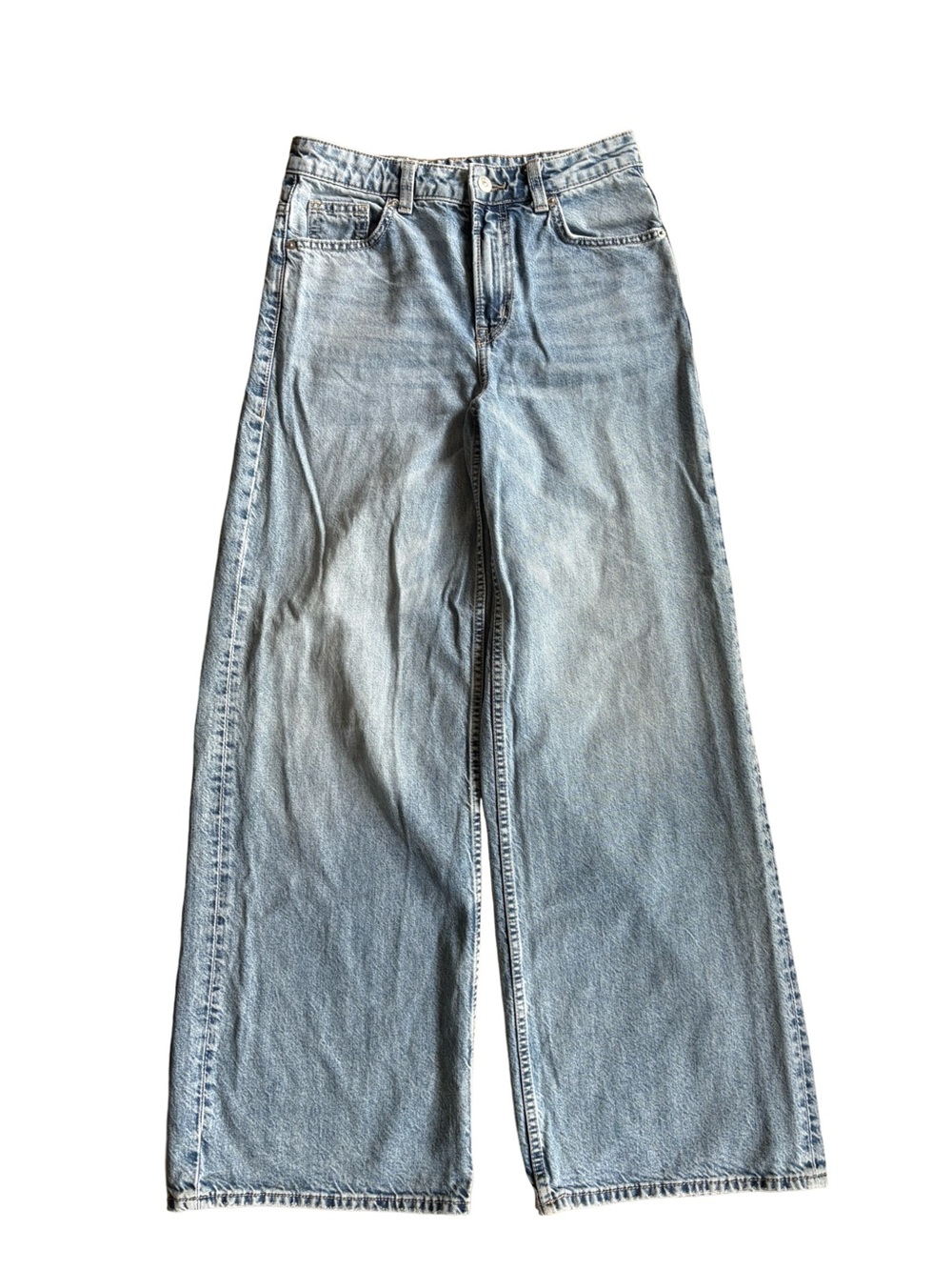 BLEECKER HIGH RISE WIDE LEG JEANS Light Blue Size 2